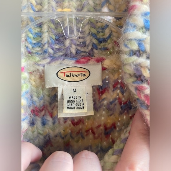 Talbots wool blend pastel vintage sweater - Picture 2 of 9